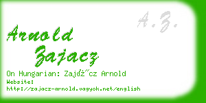 arnold zajacz business card